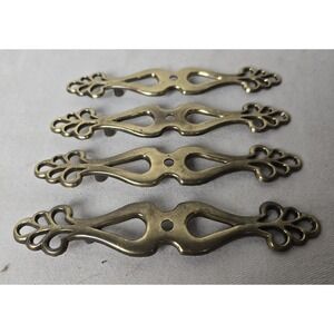 Lot Of 4 Furniture Brass Plates Back‎ Plate B834